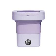 가정용 전자동 미니 세탁기 휴대용 접이식 여행 속옷 양말 세탁기, 7) Purple EU Plug