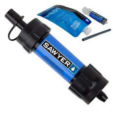 소이어 미니 워터 필터 캠핑 정수기 시스템 Sawyer, 멀티컬러, 4팩, 여과 시스템 정수정