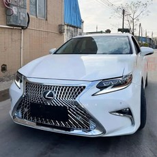 유광 블랙 라디에이터 그릴 LS 15-17 렉서스 ES200 250 300 바디 키트 레이싱 그릴 범퍼 후드 글로스 실버 plated