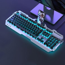 마우스 키보드 기계식키보드 게이밍키보드 키보드자판 키보드추천 키보드마우스 세트 게이밍키보드추천 기계식키보드추천 키보드 마우스, 블랙 블루 라이트