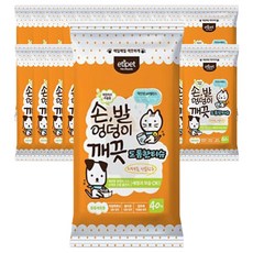저자극케어 고양이 손발 물티슈 24개 크리너 피부청결 내추럴, 40개입