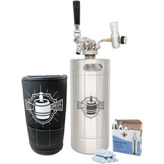디스펜서 손잡이 맥주 CO2 케그 시스템 키트 | 128oz 스테인리스 가압 미니 그롤러 휴대용 디스펜서는 생맥주 홈브루 수제맥주 쿨러 재킷 5팩 나사 카트리지, 디스펜서 손잡이 맥주 CO2 케그 시스템 키트 | 12