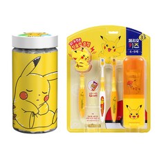 페리오 키즈칫솔 3단계 12입 + 키즈 양치 세트 (피카츄), 1세트