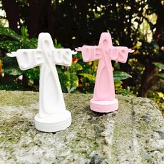 JESUS 십자 프레이 석고방향제 N 리필오일 탈취 고체 일랑일랑, 1개