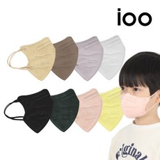 킨즈 IOO 아이오 마스크 유아 초소형 소형 신생아 어린이 마스크 +사은품 마스크 스트랩 1세트 3개, 모카 브라운/M