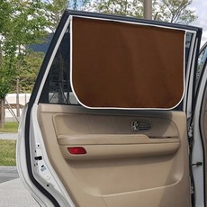 리빙존 자동차 자석 햇빛가리개 암막솔리드 70 x 47 cm, 진브라운, 1개