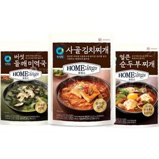 청정원 김치찌개4개+버섯들깨미역국3개+순두부찌개3개 총10개