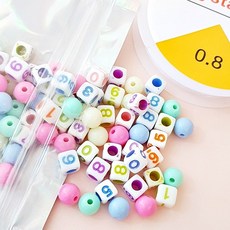 콩이네리본 멀티컬러 미아방지 팔찌 만들기 DIY 대량 멀티팩, 1세트