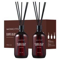 [1+1] 몽때리 두세르 대용량 디퓨저 실내 방향제 리필 500ml 2개, 블랙체리