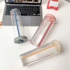 왕홍 동형 고안치 ins 학생 여자 빨대 컵 내동 내열 휴대용 찻잔 여름 대용량 컵, 뚜껑[판매 후 전용 주의], 1개