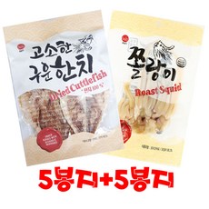 썬푸드 고소한구운한치37g 5봉지+쫄랑이오징어40g 5봉지