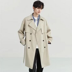 휠렉스 남성 가을 클래식 롱 트렌치코트 Y1248