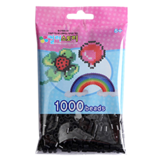 컬러비즈 5mm55g1000개900원, S18_싱글비즈 검정(Black), 1000개