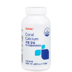 GNC 코랄 칼슘 마그네슘 비타민D, 120정, 1개