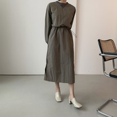 라멜라 / 시보리 바스락 롱 스트링 원피스