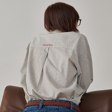론론 ROUND COLLAR POCKET SHIRT CHECK