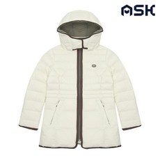 에스크 주니어 여아 파이핑 배색 롱 다운 점퍼