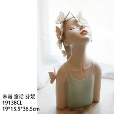 해외 미노 판타지 동화 손으로 그린 수지 나비 소녀 장식품 패니 걸스 룸, 옵션01