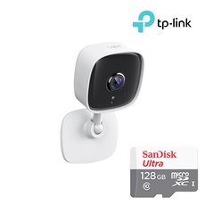 TP-LINK TAPO C100 2MP 실내 가정 미니 홈 무선CCTV IP카메라, TAPO C100+SD CARD 128GB, 1개