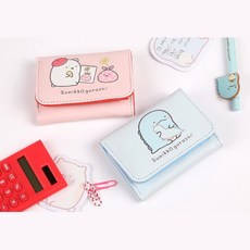 아동 선물용 캐릭터 3단 미니 지갑 유아동지갑 이색