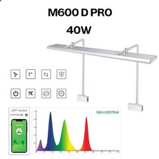 362040 WEEKAQUA M PRO 시리즈 RGB UV 풀 스펙트럼 LED 수족관 조명 큰 물고기 탱크용 앱 지능형 제어, M600D2 PRO