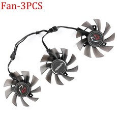  ASROCK AMD Radeon RX 5600 XT 팬텀 게임 D3 6G OC 그래픽 비디오 카드 팬용 새로운 75MM T128015SH 쿨러, 04 Fan - 3PCS 