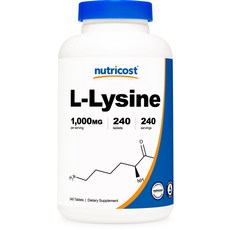 뉴트리코스트 L-리신 1000mg 타블렛 240정 1병, 단품, 1개