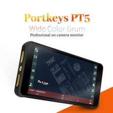 모니터 Portkeys PT5 II 5 인치 4K HDMI 터치스크린 500nit 초박형 3D LUT 지원 카메라 DSLR P6 용 1920x1080 업그레이드 신제품, PT5II