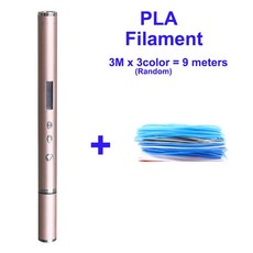 호환 3D 프린팅 펜 드로우 LCD 스크린 온도 제어 PLA 1.75mm 필라멘트 슬림 RP900A, 04 Pink, 02 AU