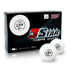 60 공 729 우정 탁구 공 3 성급 40+ 이음매없는 플라스틱 ittf 승인 탁구 테니스 드 메사, 60볼