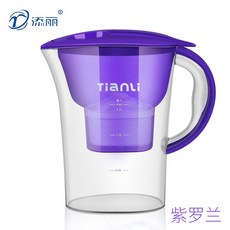 가습기필터 2대 여과 물주전자 M2.5L주방 정수기 필터지 수돗물 가정용 정수수전자 여과기, T03-보라색 증강판 한주전자 일심