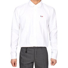 [Maison Kitsune][이지겟] 20FW 메종키츠네 트리컬러 옥스포드 셔츠 (남성/화이트) FM00400WC2010 WH