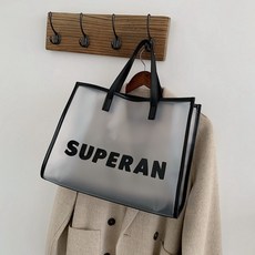 others 수영 가방 투명 방수 대 용량 온천 세면 품 수영복 수납 봉투 여행 리 조 트 해변 모래만두 암컷 흰색, 상세페이지 참조