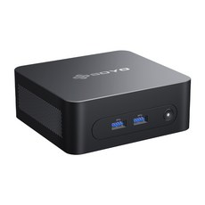 SOYO M2 PLUS2 Inter N100 미니 컴퓨터 PC 휴대용 데스크탑 16+512GB, WIN11 Pro, 512GB, 16GB, 그레이