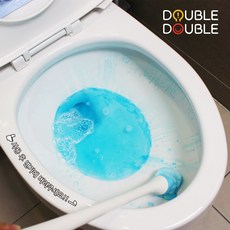 더블앤더블 싹싹원샷 욕실 변기크리너 1개(블루색상) + 압축펄프형 리필 24개, 1개