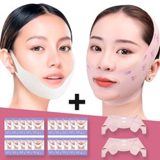 로로비 작은얼굴 리프팅 패키지 (하이드로겔 턱 V라인20팩+안면거상 리프팅 밴드 2팩), 1개, 22개입