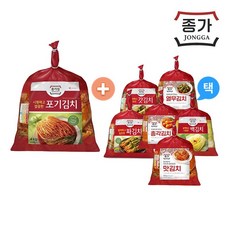 포기김치 4kg + 별미김치 1kg 총각/열무/백/갓/파 택1, 4. 포기김치4kg + 갓김치1kg