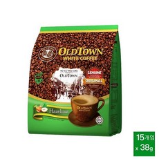 베트남 OLDTOWN COFFEE 올드타운 말레이시아 헤이즐넛 화이트 커피 15봉x38g, 1팩, 15봉, 570g