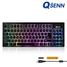 QSENN SEM-DT25TS LED 텐키리스 키보드, 단품, 단품