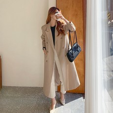 온더리버 114618 기획MADE 로비드 루즈핏 더블 롱 자켓