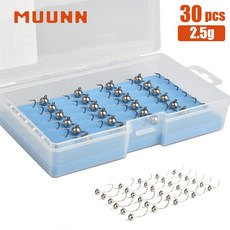  MUUNN 28/30PCS 텅스텐 지그 헤드 세트 1g/1.5g/2g/2.5g/3g 가시 낚시 후크 Rockfish Lure Mantis AJING Soft Lure Aji, 이자형 