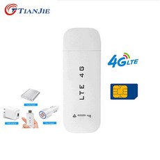 TianJie 3G/4G USB 라우터 무선 와이파이 라우터 4G LTE 자동차 USB 모뎀 미니 와이파이 스틱 4G Sim 카드 데이터 모바일 핫스팟 모뎀 동글|3G 모뎀|, 1개(A1), version 2(A1), 단일(A1)