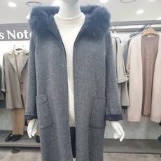 캐리스노트 후드체크 모직 코트CN9WCT901