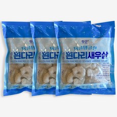 맛꾼 [신선배송] 쫄깃탱글 생 새우살 깐 새우 감바스 칵테일새우 냉동 손질 흰다리새우살, 3개, 200g(71-90)