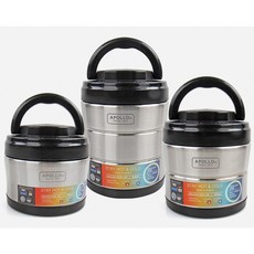 아폴로 에코 죽통 1.7L 2.3L 3.3L 보온 보냉 도시락, 1개