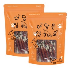 친절한도그씨 더담은 일키로 x2팩 대용량 애견간식 오리와스틱껌, 오리, 2개