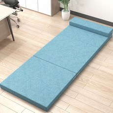 언니네산지직송 매트 접이식 토퍼 매트리스 침대 캠핑 원룸 수면 바닥 차박, D. 200x60x5 뉴 블루+가방