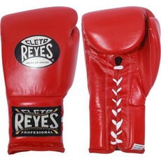 CLETO REYES 클레토 레이예스 E400 패밀리 전문 트레이닝 복싱 장갑 전통적인 레이스, 18온스., 레드 MXE