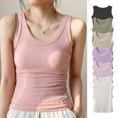 여성 모달 나시 골지 민소매 여름 슬리브리스 6color