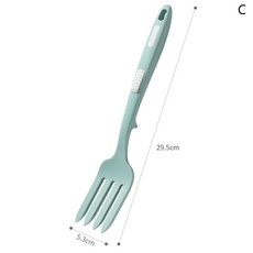 실리콘 포크 샐러드 포크 유연한 조리기구 다기능 스파게티 서버 털다 서빙 주방 액세서리, 파란색, 1개